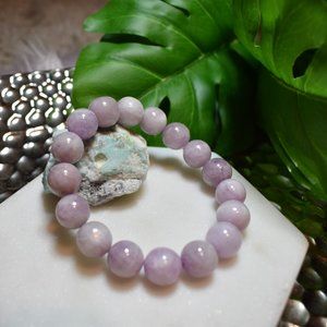 Kunzite Crystal/Stone Bead Bracelet